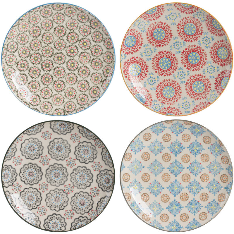 Table Passion - Coffret de 4 assiettes à dessert Bohème 20 cm