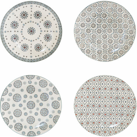 Table Passion - Coffret de 4 assiettes plates nelson 26 cm