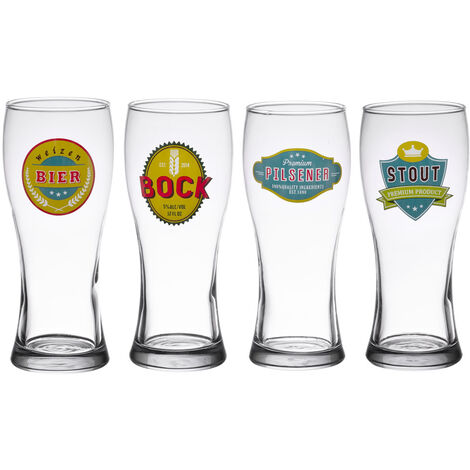 Table Passion - Coffret de 4 chopes à bières 50 cl décorées