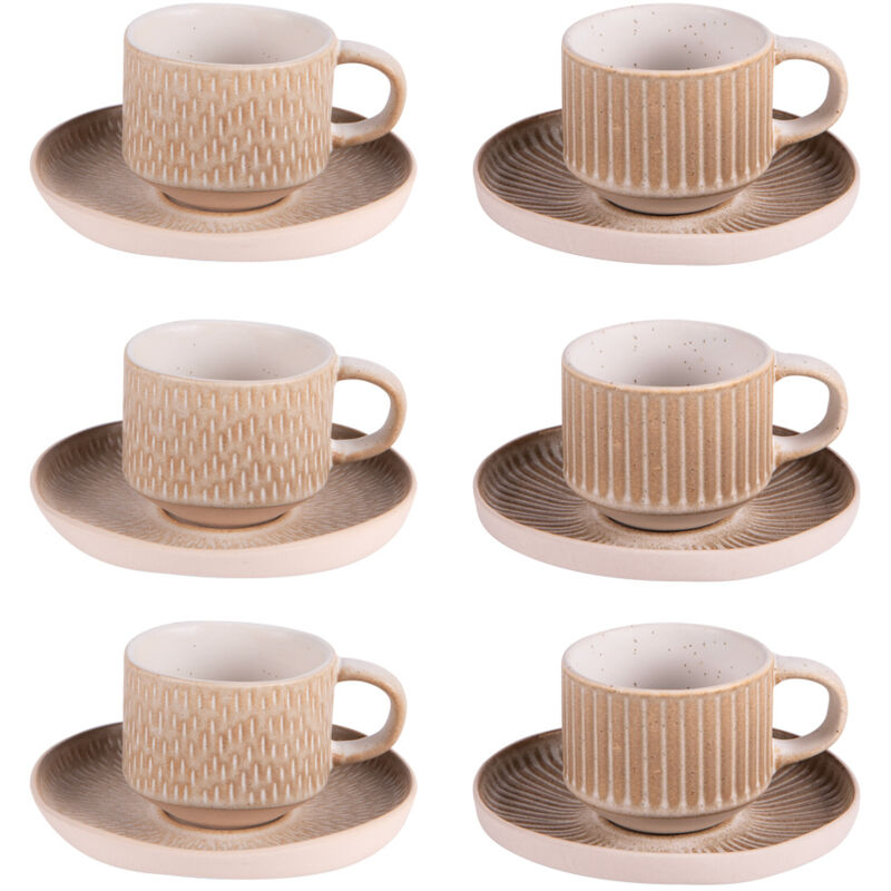 Table Passion - Coffret de 6 tasses à café avec sous tasses Miyaki 9 cl