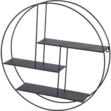 Table Passion - Étagère murale métal ronde 60 cm