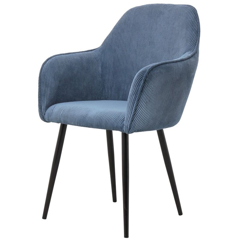 table passion - fauteuil velvet bleu canard - bleu