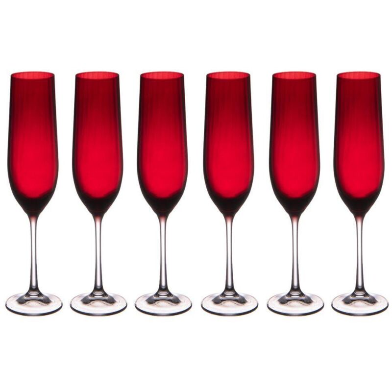 Table Passion - Flûte rouge Santa 19 cl (lot de 6)
