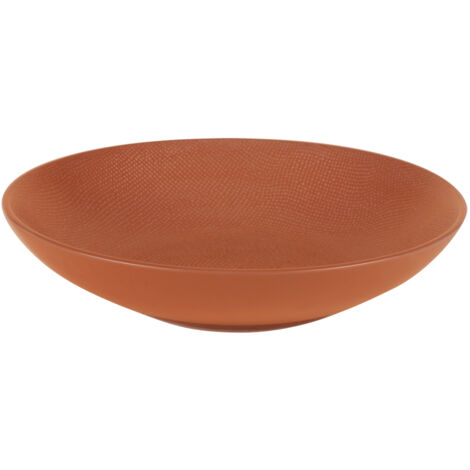 Table Passion - Grande assiette creuse Vésuvio terra 25 cm (lot de 6)