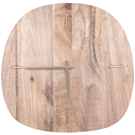 Table Passion - Horloge manguier 61x59,5 cm