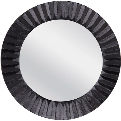 Table Passion - Miroir en fonte plissé noir 39 cm