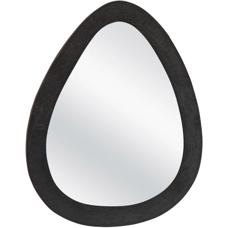 Table Passion - Miroir métal œuf noir 48 x 32 cm