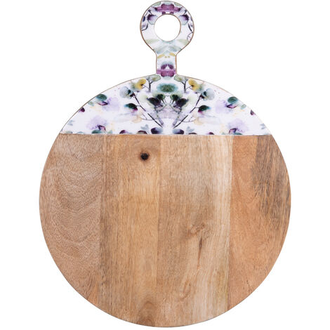 Table Passion - Planche à découper ronde Garden en manguier 30,5 cm