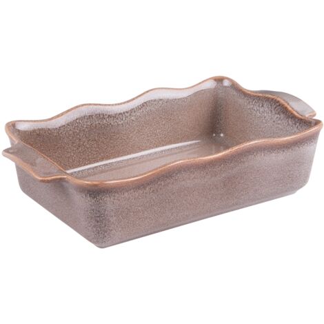 Table Passion - Plat à four rectangle Ely 27x15x7 cm brun
