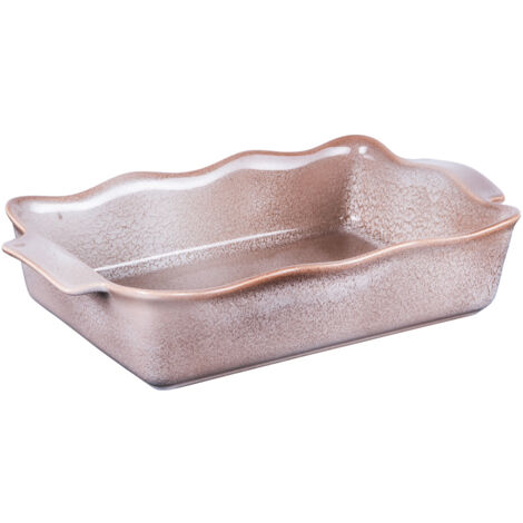 Table Passion - Plat à four rectangle Ely 36x21x8 cm brun