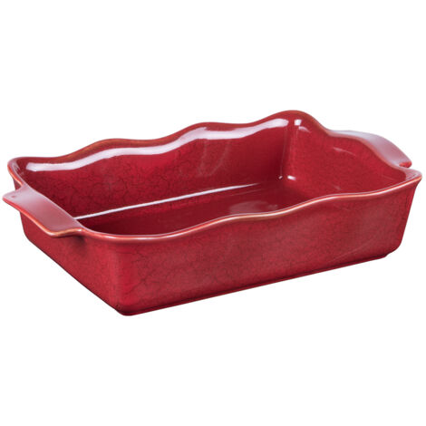 Table Passion - Plat à four rectangle Ely 36x21x8 cm rouge