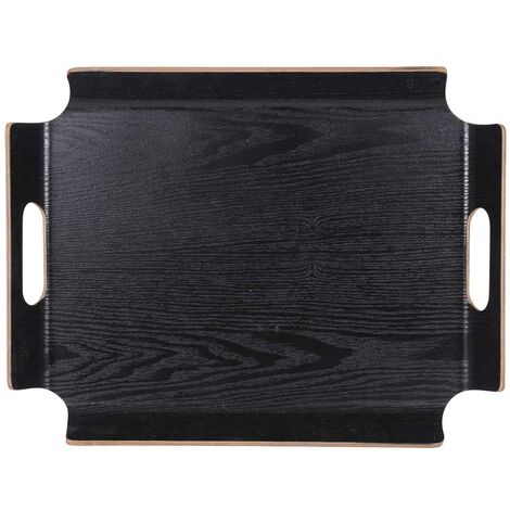 Table Passion - Plateau rectangle no angle 44,5x33,5 cm noir