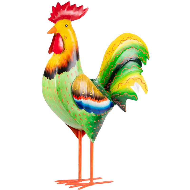 Table Passion - Poule métal coloré 54x36 cm