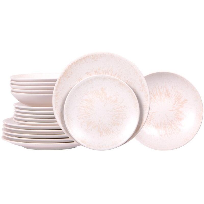 Table Passion - Service d'assiettes 18 pièces Onyx crème
