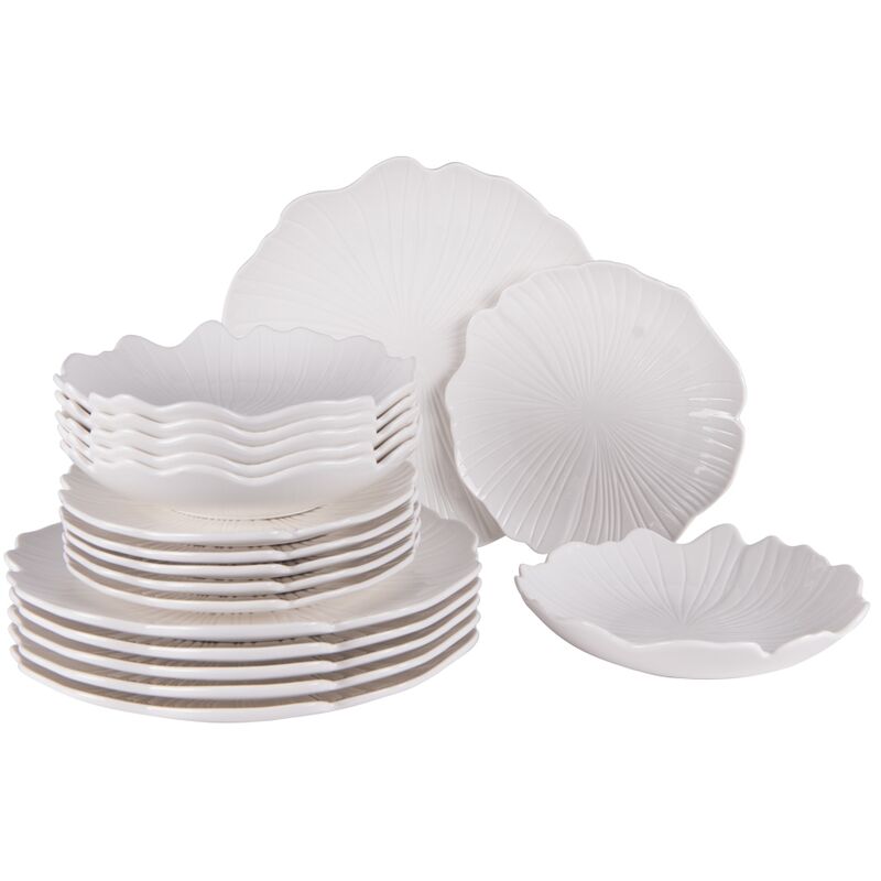 Table Passion - Service d'assiettes Ginkgo 18 pièces