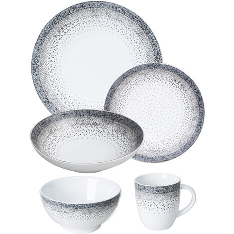 Table Passion - Service de vaisselle 20 pièces Stella - Blanc