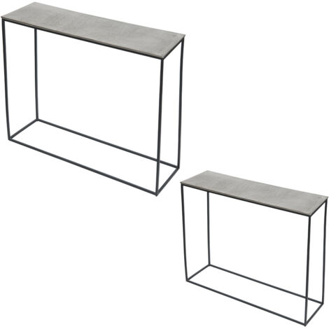 Table Passion - Set de 2 consoles argent