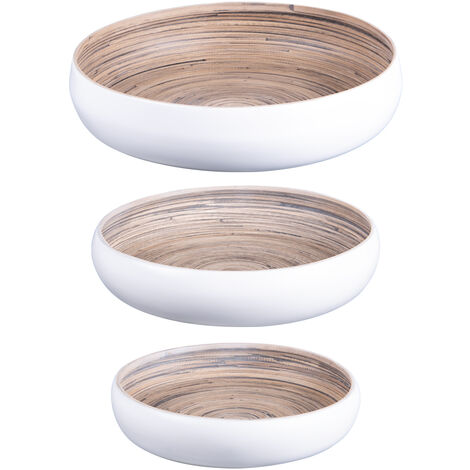 Table Passion - Set de 3 coupes bambou blanc