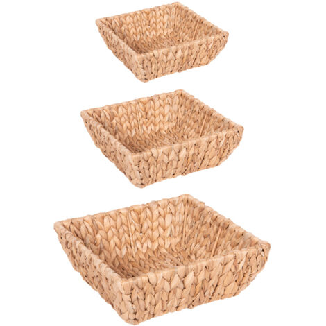 Table Passion - Set de 3 paniers carrés Jacinthe d'eau
