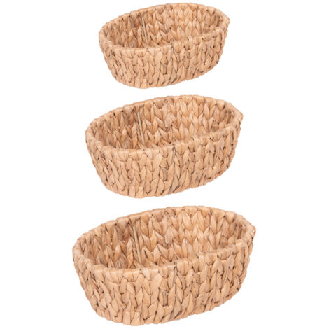 Table Passion - Set de 3 paniers ovales Jacinthe d'eau