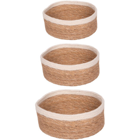 Table Passion - Set de 3 paniers ronds Liserai blanc
