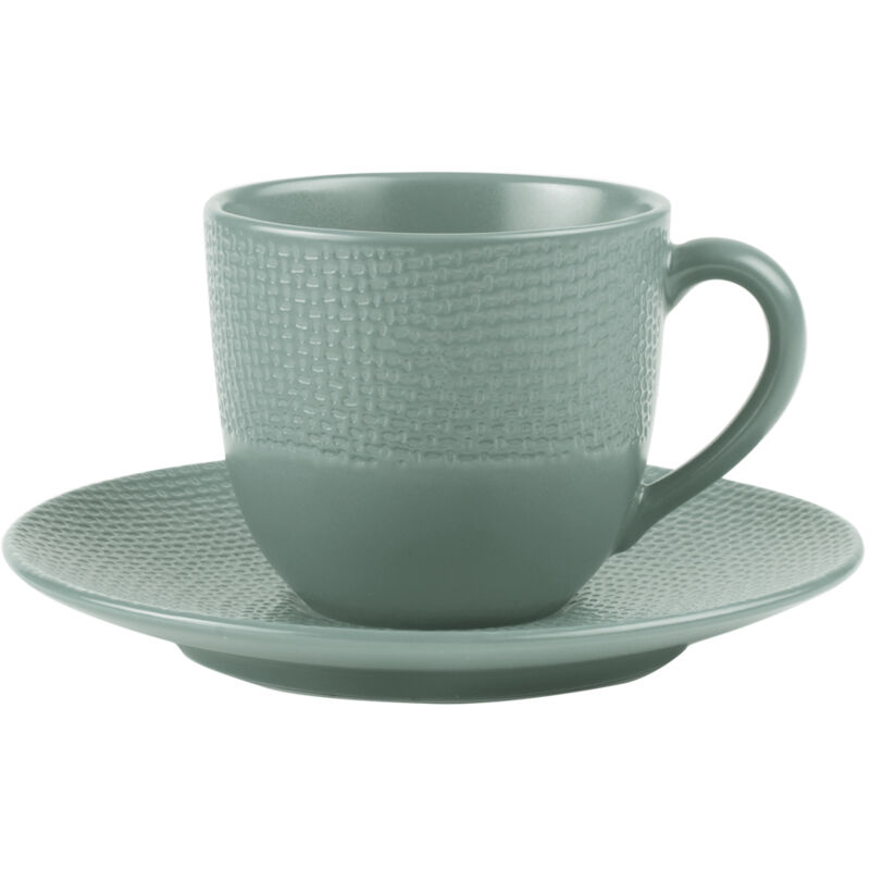 Table Passion - Tasse à café et sous-tasse Vésuvio bleu 12 cl (lot de 6)