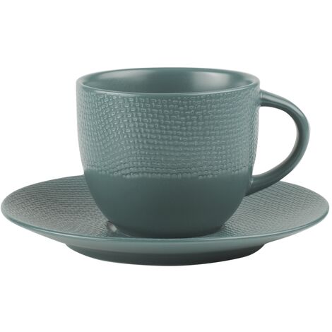 Table Passion - Tasse à thé et sous-tasse à Vésuvio bleu 22 cl (lot de 6)