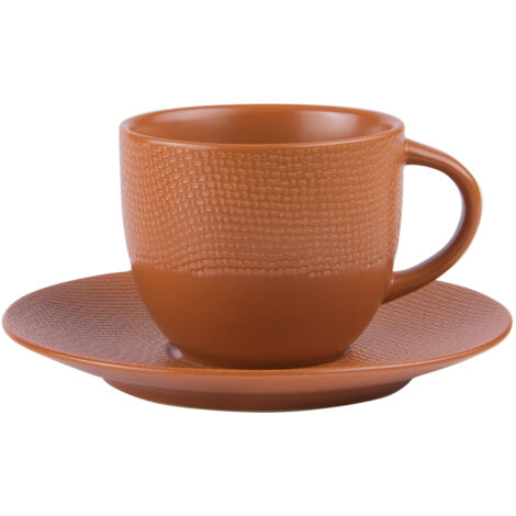 Table Passion - Tasse à thé et sous-tasse Vésuvio terra 22 cl (lot de 6)