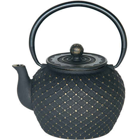 Table Passion - Théière Okinawa en fonte avec filtre 1,2l noir