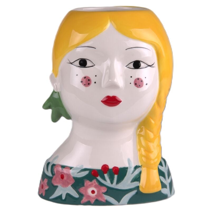 Vase poupée russe blonde 23 cm - Table Passion