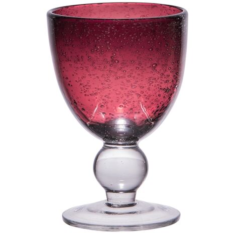 Table Passion - Verre à pied 28 cl artisan bullé violet (lot de 6)