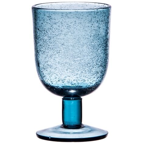 Table Passion - Verre à pied 28 cl Luberon bullé bleu (lot de 6)