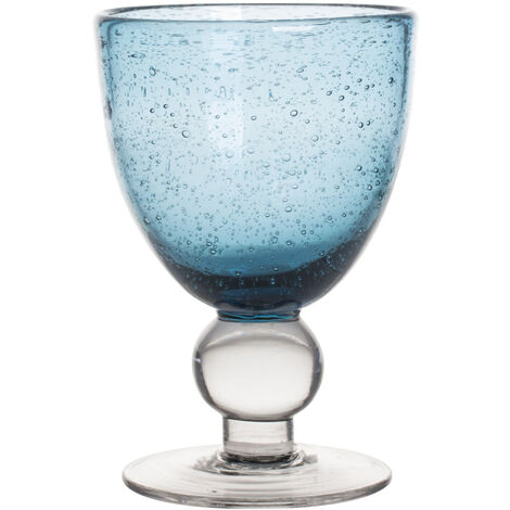 Table Passion - Verre à pied Artisan Bullé 28 cl bleu (lot de 6)