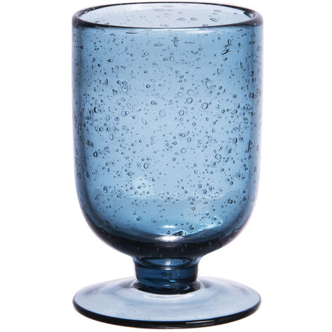 Table Passion - Verre à pied Gordes Bullé 25 cl bleu (lot de 6)
