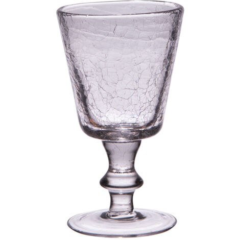 Table Passion - Verre à pied Lussan craquelé 17 cl transparent (lot de 6)