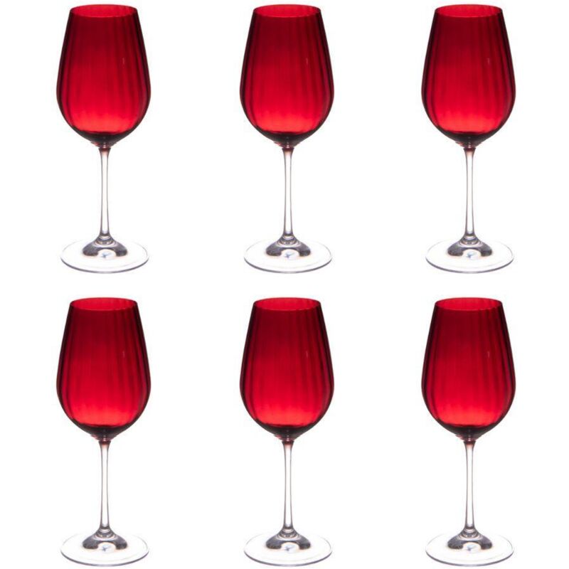 Table Passion - Verre à pied rouge Santa 35 cl (lot de 6)