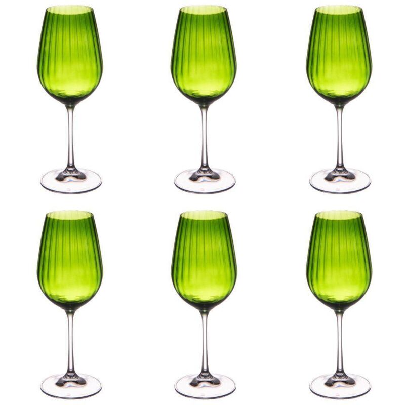 Table Passion - Verre à pied vert Santa 35 cl (lot de 6)