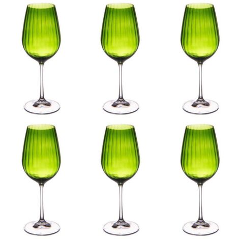 Table Passion - Verre à pied vert Santa 35 cl (lot de 6)