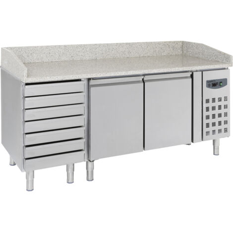 Table Pizza Réfrigérée 2 portes 7 tiroirs série 800 - Combisteel