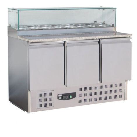 Table Pizza Réfrigérée 3 portes pour 3 bacs GN 1/1 - Combisteel