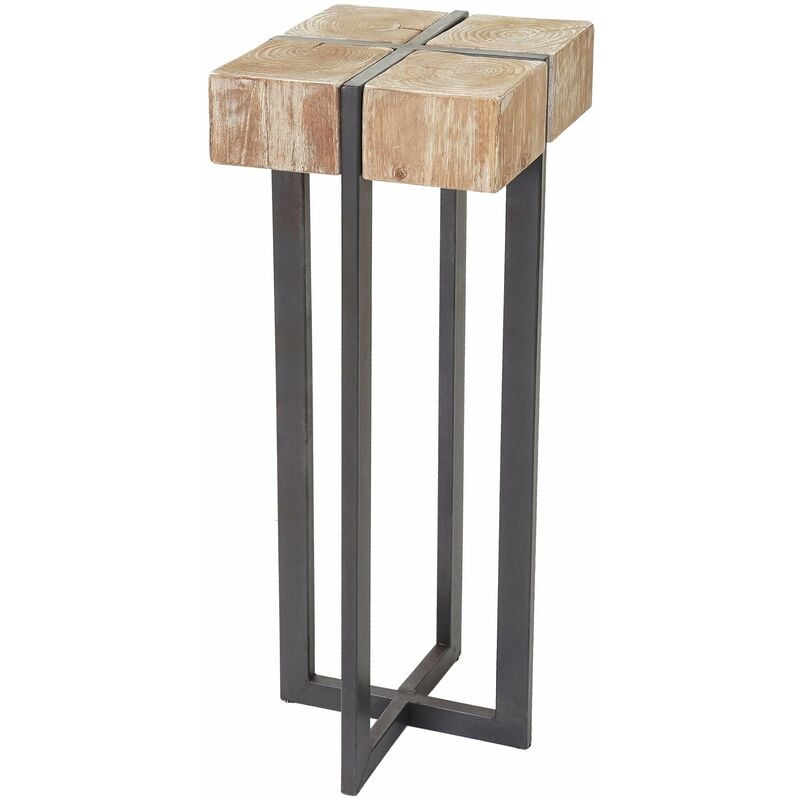 Décoshop26 - Table à plantes support à fleurs colonne en bois de sapin massif rustique certifié fsc 100x32x32cm