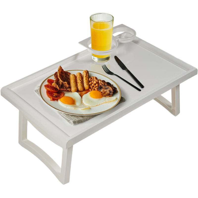 Table plateau de lit pliante Aidapt VM938G avec supports d'accessoires - idéale pour manger, lire ou des loisirs au lit