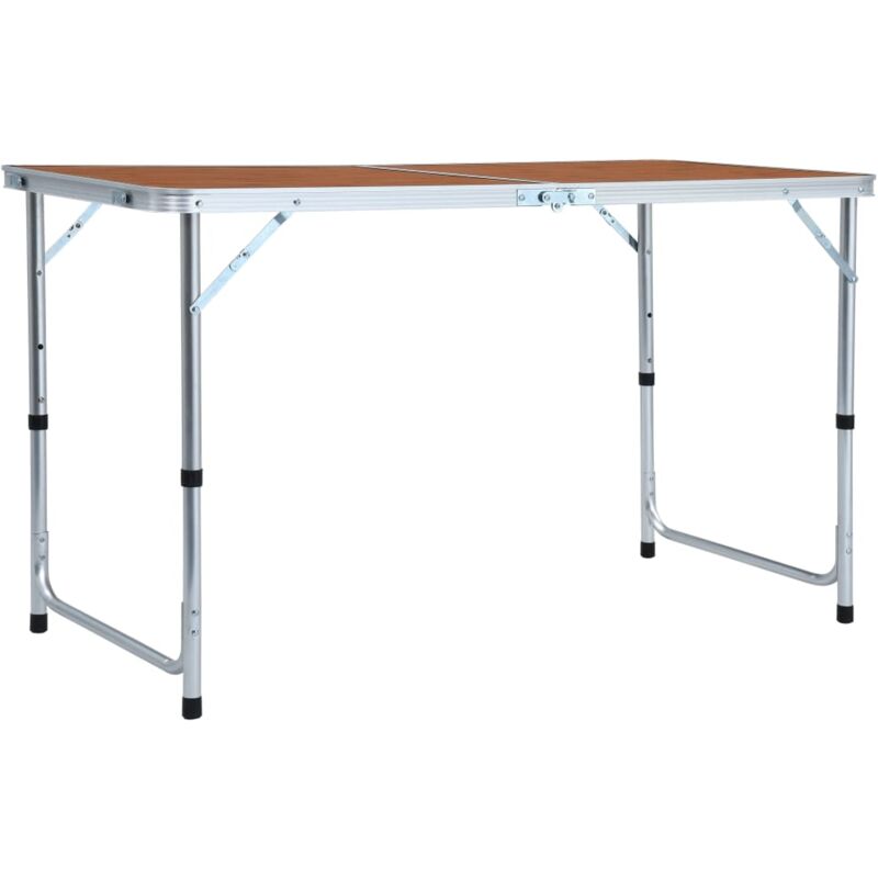 Table pliable de camping Aluminium 120x60 cm