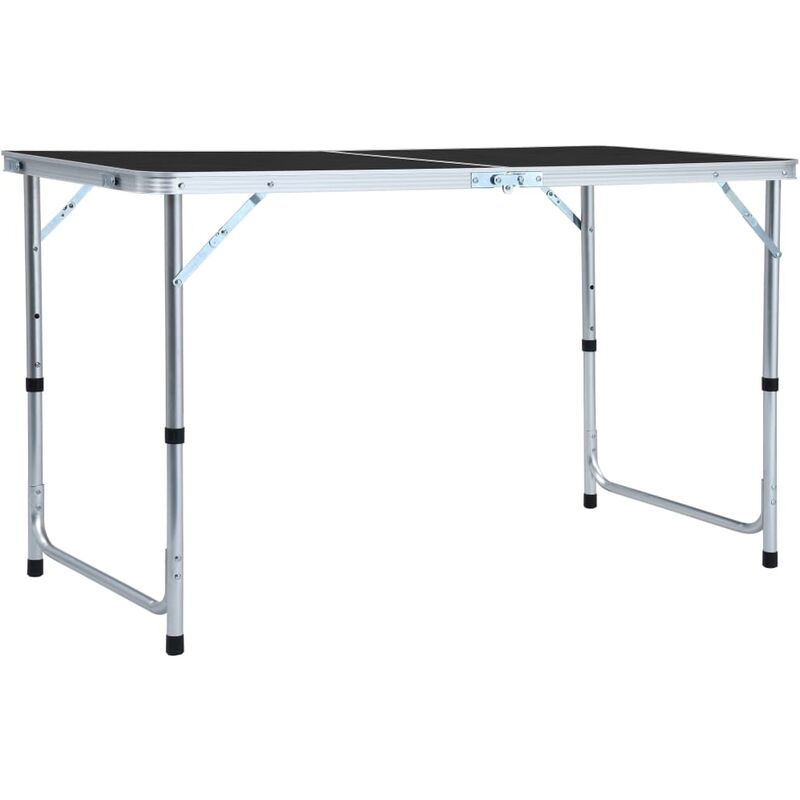 Table pliable de camping Gris Aluminium 120x60 cm