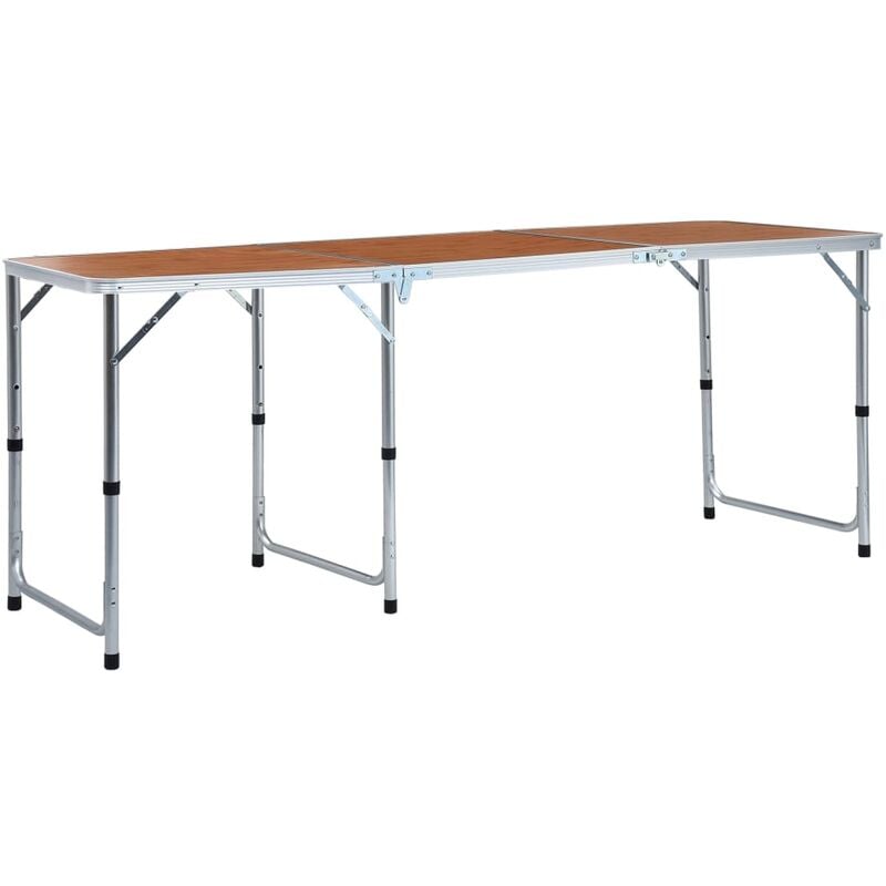 Table pliable de camping Aluminium 180x60 cm