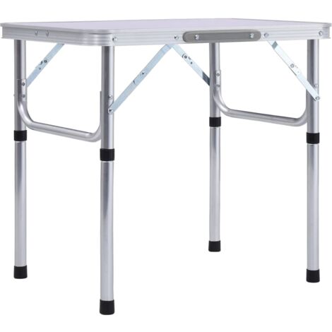 Table pliable de camping Gris Aluminium 60x45 cm vidaXL - Gris