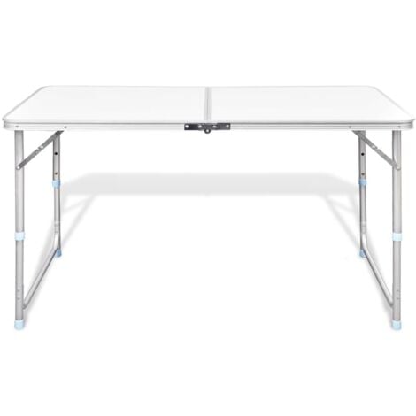Table pliable de camping Hauteur réglable Aluminium 120x60 cm