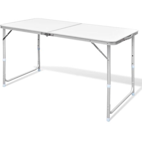 Table pliable de camping Hauteur réglable Aluminium 120x60 cm