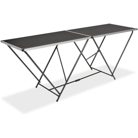 TABLE pliable blanche professionnelle, 240 cm en nylon et métal