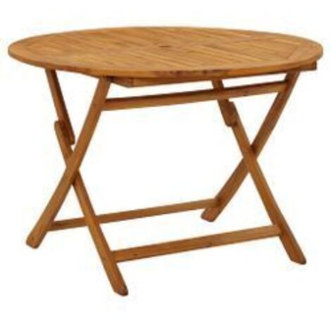 Table pliable de jardin 110cm Bois d'acacia massif